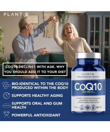 CoQ10 200mg Softgels - Premium Heart Supplement for Energy & Immune Support | 60 Rapid Release Capsules - Buy Online on GoSupps.com