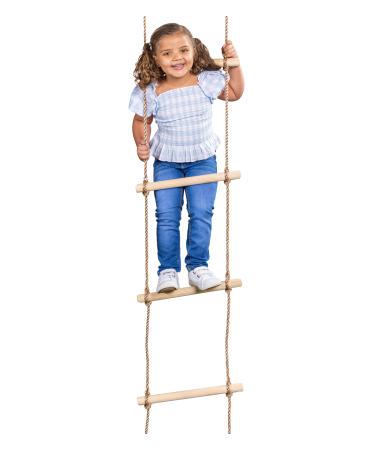 Squirrel Products 6 ft. Climbing Rope Ladder for Kids - DIY Swingset Addition for Outdoor Play Equipment
