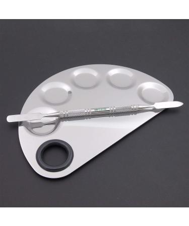 YuuHeeER Stainless Steel Artist Palette - 6 Holes Makeup & Nail Art Mixing Plate for Perfect Blending | International Shipping - Buy Online on GoSupps.com