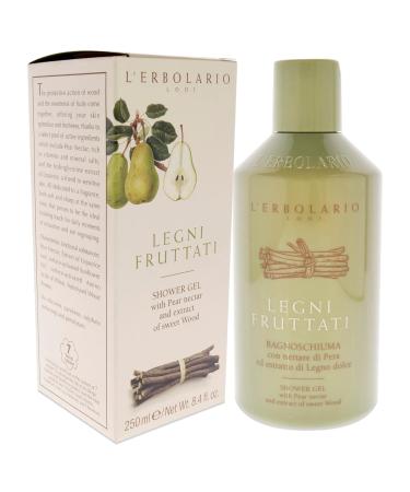 L'Erbolario Fruity Woods Shower Gel - Pear Nectar & Sweet Wood Extract - Sensitive Skin - Relaxing Woody Fruity Fragrance - 8.4 oz - Buy Online on GoSupps.com