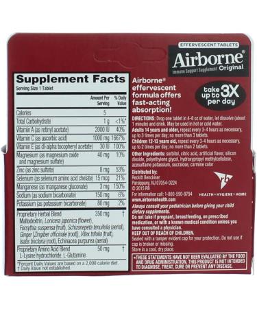 Airborne Very Berry Immune Support Effervescent Tablets - 10 Ea - Buy Online on GoSupps.com