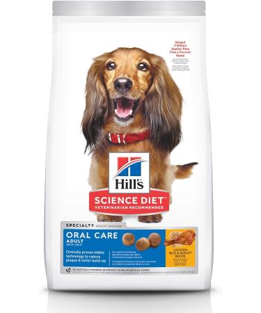 Hill's Science Diet Adult Oral Care Chicken Rice & Barley Recipe Dry Dog Food for dental health 15 lb Bag & Adult Small & Mini Chicken & Brown Rice Recipe Dry Dog Food 15.5 lb bag 6.8 kg (Pack of 1) Dry Dog Food+Dry Dog Food 15.5 lb bag - Buy Online on GoSupps.com