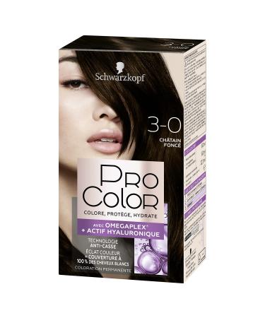 Schwarzkopf - Pro Color - Permanent Hair Color - Anti-Breakage - Omega Plex Technology - Extra Long Lasting Hold - Dark Brown 3.0, 1 Unit (Pack of 1)