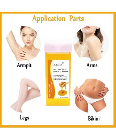 Honey Roll On Wax Cartridge 4-Pack for Hair Removal - 14.1 Oz - Buy Online on GoSupps.com