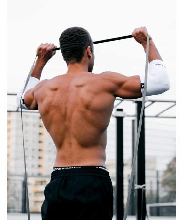 Gornation Elastic Elbow Bandages - Unisex Fitness Sleeves for Calisthenics & Bodybuilding - 1 Pair Size M White - Buy Online on GoSupps.com