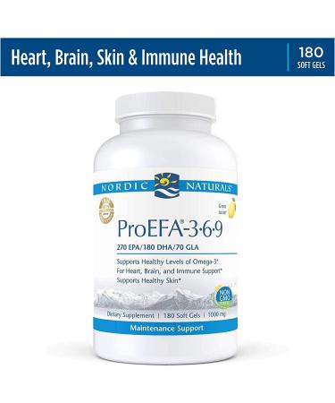Nordic Naturals ProEFA 3-6-9 Lemon 1000 mg - 180 Softgels for Omega Fatty Acids - Buy Online on GoSupps.com