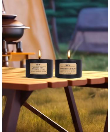 IZIDDO Scented Candles - Outdoor Patio Candles Rose & Amber Musk 6.5oz | Natural Gift for Men - Strong Aroma for Home - Buy Online on GoSupps.com