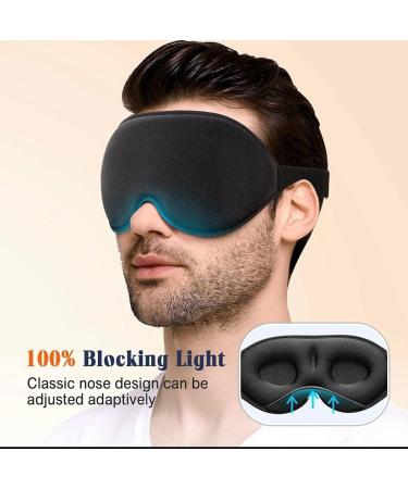 Sleep Eye Mask - 100% Blackout 3D Contoured Cup for Men & Women | Soft Comfort Blindfold for Travel Yoga & Naps - Buy Online on GoSupps.com