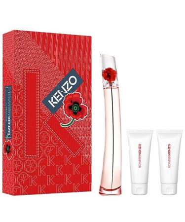 Kenzo Flower for Women - 3 Pc Gift Set 3.3oz EDP Spray 2 x 2.5oz Labsolute Balm 5.8 Fl Oz (Pack of 1)