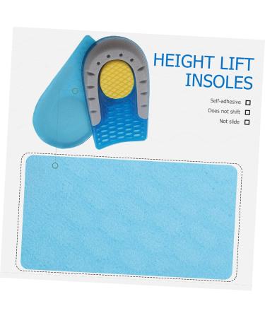 FRCOLOR Shock Absorbing Height Increasing Insoles for Men & Women - Comfort Shoe Lift Inserts for Heels - Blue 11x6.3x1.5CM - Buy Online on GoSupps.com