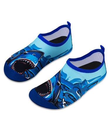 Kids Beach Swim Shoes Water Sport Shoes Barefoot Skin Boys Girls Baby Non-Slip Quick Dry Barefoot Aqua Socks Pool Surfing Yoga Garden 8.5/9 UK Child Big Shark - Buy Online on GoSupps.com