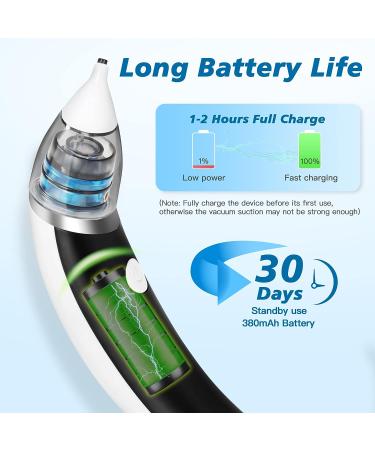 Electric Ear Wax Remover | USB Charge | 5 Levels Strong Suction | Reusable Kit for Adults & Kids - Black - Buy Online on GoSupps.com