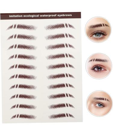 FOMIYES 36 Pcs Eyebrow Stickers 3d Stickers Brown Eyebrow Sticker Imitation Eyebrow Sticker 6d Make up - Buy Online on GoSupps.com