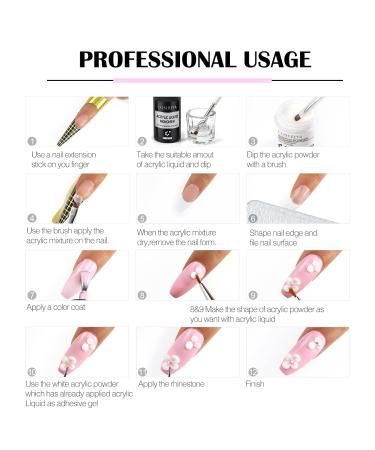 COSCELIA Nail Set Powder Pink - 3D Nail Extensions No Lamp Required 8g A01-024 | Shop Internationally - Buy Online on GoSupps.com
