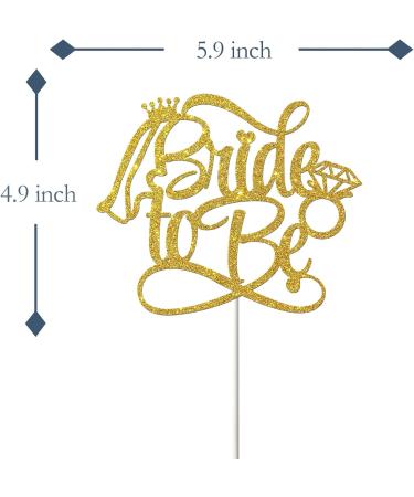 Tenhaisi Gold Glitter Bride to Be Cake Topper Bridal Shower/Wedding/Engagement Party Decorations Bridal Sign Wedding Party Supplies - Buy Online on GoSupps.com