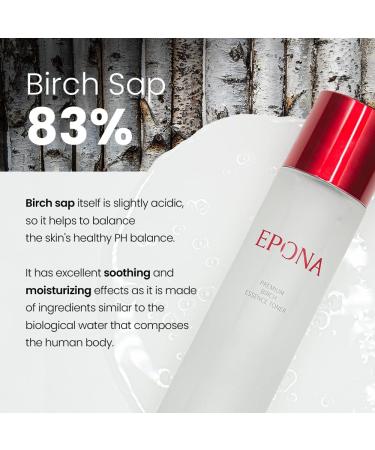 Buy Epona Facial Toner - Premium Birch Essence 83% | Hypoallergenic & Non-Comedogenic Skin Purifying Toner - 150 ml - Buy Online on GoSupps.com