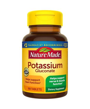 Nature Made Potassium Gluconate 550mg, 100 tablets No Artificial Flavors 100 Count (Pack of 1)