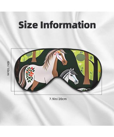 Soft Animal Embroidery Horse Eye Mask - Adjustable Breathable Light Blocking Double-Sided Sleep Mask for Comfortable Sleep - Buy Online on GoSupps.com