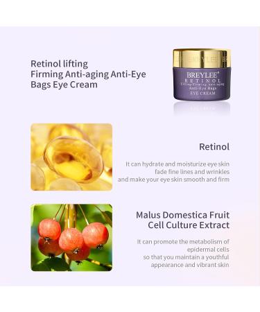 BREYLEE Retinol Eye Cream - Puffy Eyes and Dark Circles Treatment for Youthful Skin - 0.70 Fl Oz - Buy Online on GoSupps.com