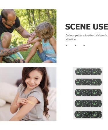 Healvian 100pcs Glow in the Dark Cartoon Star Wound Patches - Fun & Effective Bandages for Kids - Buy Online on GoSupps.com