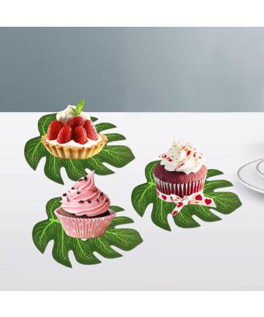 ULTECHNOVO 60pcs Monstera Greenery Wedding Decor Mini Palm Tree Cupcake Toppers - Buy Online on GoSupps.com