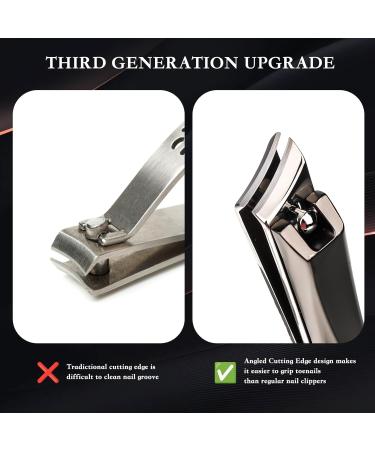 Dimeho Ingrown Nail Clipper Angled Thick Nail Cutters with Slant Curved Blade Stainless Steel Finger Nail Clippers Podiatrist Toenail Trimmer Tool for Pedicure Manicure Pain Relief Finger Toe - Buy Online on GoSupps.com