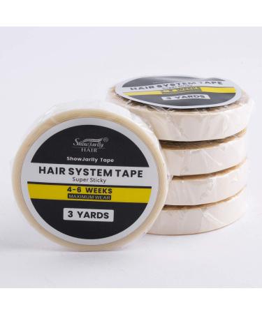 ShowJarlly 1 Roll Double Sided Adhesive Lace Front Support Tape Roll Wig (White Tape0.8cm*3yards) White super sticky 0.8 CM *3 Yards - Buy Online on GoSupps.com