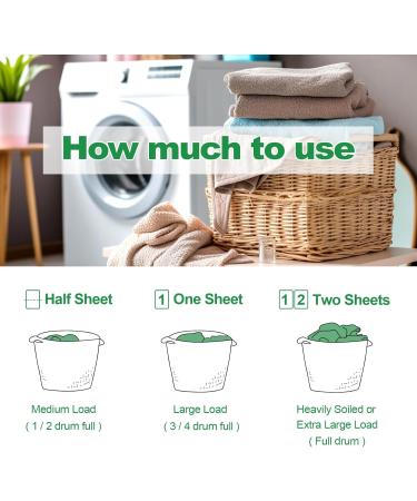 Eco-Friendly Laundry Detergent Sheets - Hypoallergenic Ultra-Concentrated Travel-Ready | Natural Fresh Linen Scent (120 Loads 60 Sheets - Buy Online on GoSupps.com