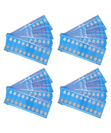 50 pieces tooth coloring card tooth coloring tennis veneer White stripes teeth artificial teeth devices color wrenches for the tooth whitening tooth whitening set paper oral chemicals