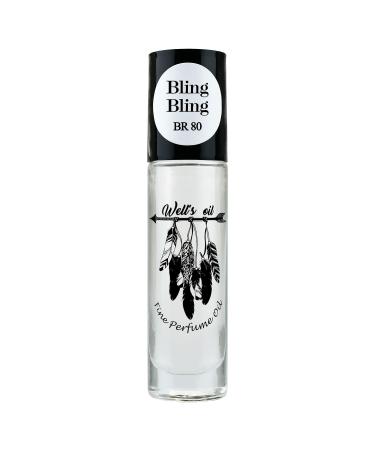 Well's Perfume Oil Roll-On 10 ml / 0.33 fl oz | Top Notes of Citrus & Frangipani | Alcohol-Free Oil-Based & Long-Lasting (Inspired by Bling Bling) 80. Bling Bling
