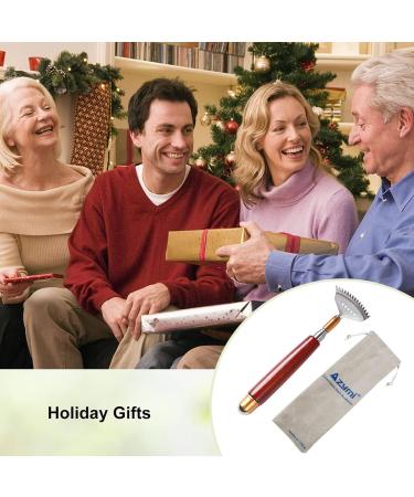 Telescopic Azymi Back Scratch - Portable Wooden & Steel Massage Roller for Scalp Face & Foot Relief - Ideal for Men & Women - Buy Online on GoSupps.com