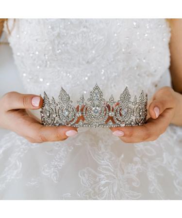 AW BRIDAL Crystal Wedding Tiara for Bride - Silver Princess Crown for Women - Buy Online on GoSupps.com