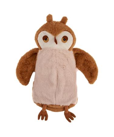 K Collection 3D Novelty Hot Water Bottle with Removable Cover - Owl Design - Soft Plush Cover - Premium Natural Rubber Owl HWB