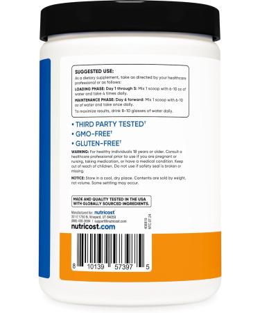 Nutricost Creatine Monohydrate Powder - Mandarin Orange Flavor 500g | Vegan Non-GMO Gluten Free Micronized Creatine Supplement - Buy Online on GoSupps.com