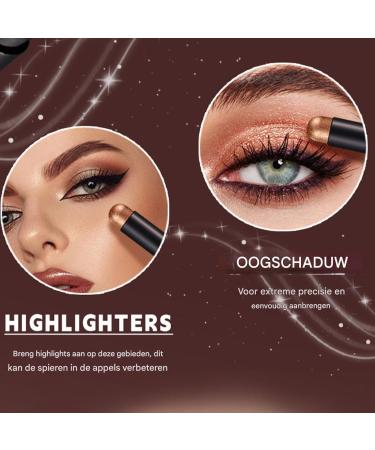 Eyeshadow Stick 6X Eye Lightening Pen LongWearing Matte Shine Crayon Makeup Eyelid Primer For Daily And Festive Makeup Looks - Buy Online on GoSupps.com