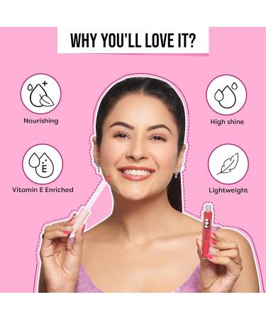 S-UGA R P OP High Shine Lip Gloss - 01 Marshmallow | Richly Pigmented & Hyaluronic-Infused | Hydrating with Vitamin E Jojoba Oil & Shea Butter | 3.5 ml - International Shipping Available - Buy Online on GoSupps.com