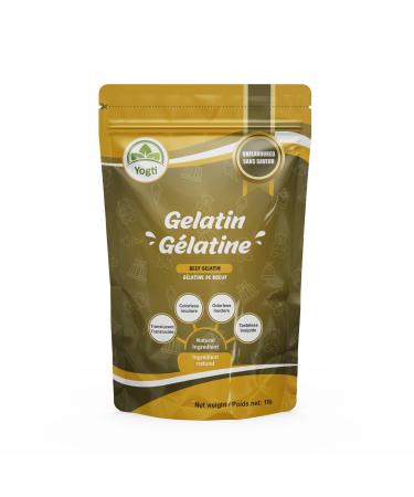Yogti pure beef gelatin Powder 454 gram 454 g (Pack of 1)
