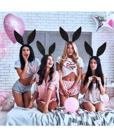 FRCOLOR Bunny Ears Headband Black Rabbit Ear Hair Hoop Bunny Headwear for Halloween Easter Masquerade Party Cosplay Hair Accessories - Buy Online on GoSupps.com