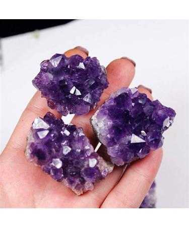 1/5/10PC 1PC/30-40g Raw Purple Natural Brazilian Amethyst Crystal Cluster Quartz Druzy Geode Rock Stones Specimen Ornament Home Decor Component (Color : 10pcs) - Buy Online on GoSupps.com