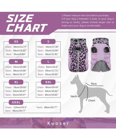 Kuoser Reflective Windproof Dog Jacket - Warm Winter Coat for Small & Large Dogs - XXL Purple Fashion Dog Coat - Buy Online on GoSupps.com
