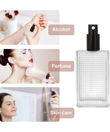 XUSSMM Perfume Atomiser Refillable 100 ml Perfume Bottle Empty Square Clear Glass Bottle for Filling Yourself with Perfume Atomiser and Funnel for Men and Women Perfume Travel (100 ml Black) 100 ml Black - Buy Online on GoSupps.com