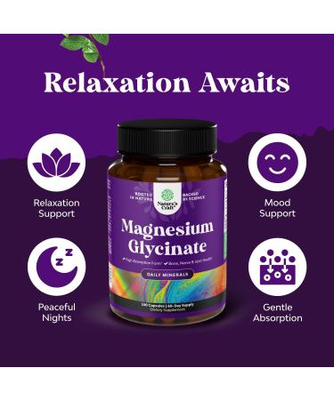 Bundle of High Absorption Magnesium Glycinate Capsules for Calming Sleep Plus Muscle Bone & Nerve Support and Extra Strength Mushroom Complex Capsules - 10X Lions Mane Mushroom Supplement - Buy Online on GoSupps.com