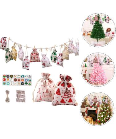 CHILDWEET 1 Set Christmas Bag Storage Bags Christmas Calendar Countdown Xmas Storage Pouch Portable - Buy Online on GoSupps.com