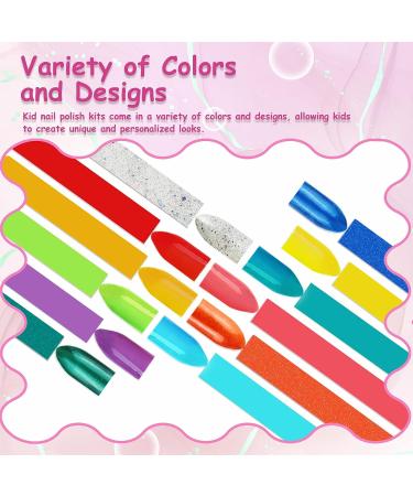 Zodiac Theme Kids Nail Polish Kit - 12 Color Toddler Set | Non Toxic Peel-Off | Safe Water Based | Low Odor | Girls Ages 5+ | Gift for Makeovers and Birthdays - Buy Online on GoSupps.com