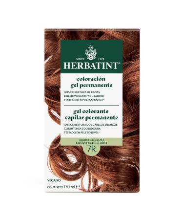 Herbatint Herbatint 7R Copper Blonde Permanent Hair Gel 170 ml No Ammonia Optimal Coverage of Grey Hair with 8 Organic Extracts for Long Lasting and Soft Colour