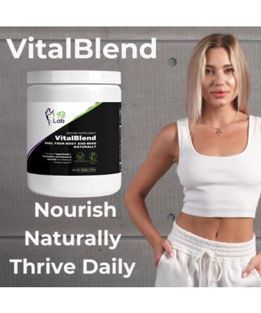 VitalBlend Greens | Organic Superfood Powder for Energy & Wellness | Detox with B-Vitamins | 50 Servings of Whole Food Nutrition - Buy Online on GoSupps.com