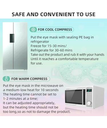 WOVTE Cooling Eye Mask Reusable Hot or Cold Therapy Gel Bead Eye Mask with Soft Plush Backing and Adjustable Strap for Puffy Eyes Dry Eyes Dark Circles Headache (Green(hollow)) - Buy Online on GoSupps.com