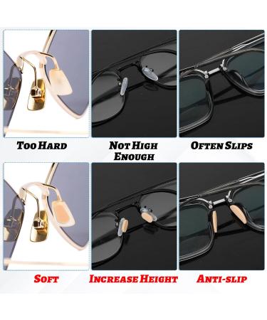 Curled 24 Pairs Self-Adhesive Nose Pads for Glasses - Soft Foam Anti-Slip Sponge in Black & Skin Color - Buy Online on GoSupps.com