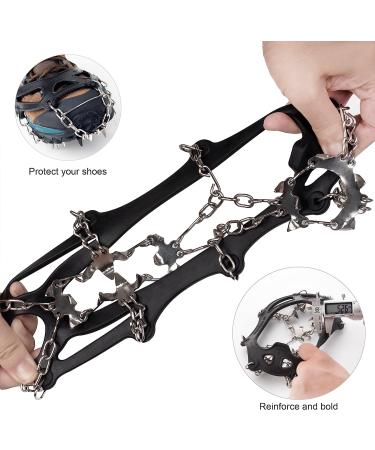 AlwaysGO Crampons Ice Cleats - 19 Micro Spikes Stainless Steel Snow Grips for Hiking Boots - Anti-Slip Mountaineering & Ice Climbing Gear - Buy Online on GoSupps.com