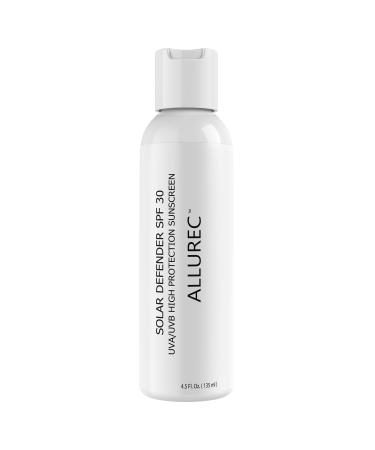 ALLUREC  Solar Defender SPF 30 UVA/UVB High Protection Sunscreen Lotion Moisturizer Waterproof Unscented Non-Greasy Sport Anti-aging Daily Use for Face Sensitive Skin All Types Women Men Kids Unisex - Buy Online on GoSupps.com